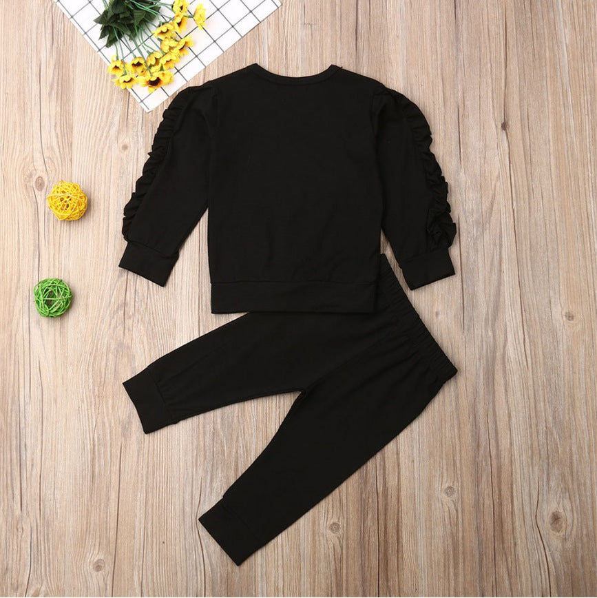 Baby Ruffle Long Sleeve Outfit Set