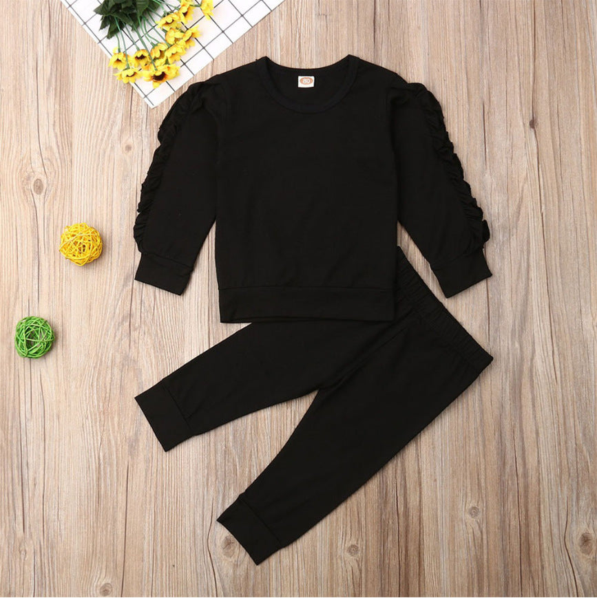 Baby Ruffle Long Sleeve Outfit Set