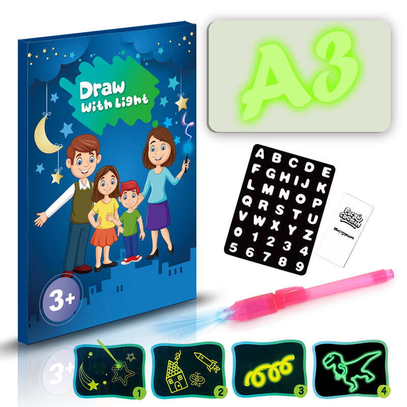 3D Magic Drawing Pad - Educational Light-Up Sketchpad for Kids