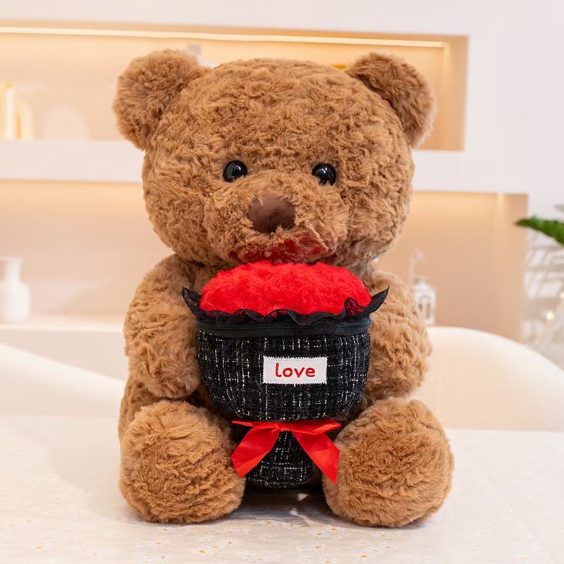 Valentine's Day Gift Bear Doll with Rose