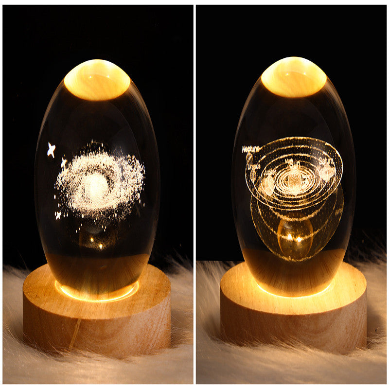 LED Galaxy Night Light - Crystal Ball Moon Lamp