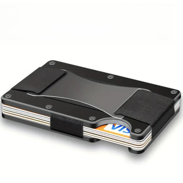 RFID Aluminum Card Holder Wallet - Slim Travel Purse