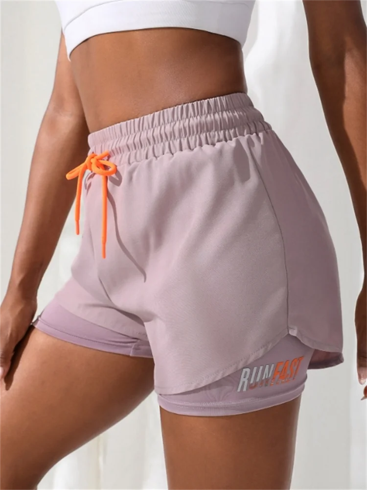 Women's High-Rise Yoga Shorts - 2-in-1 with Liner