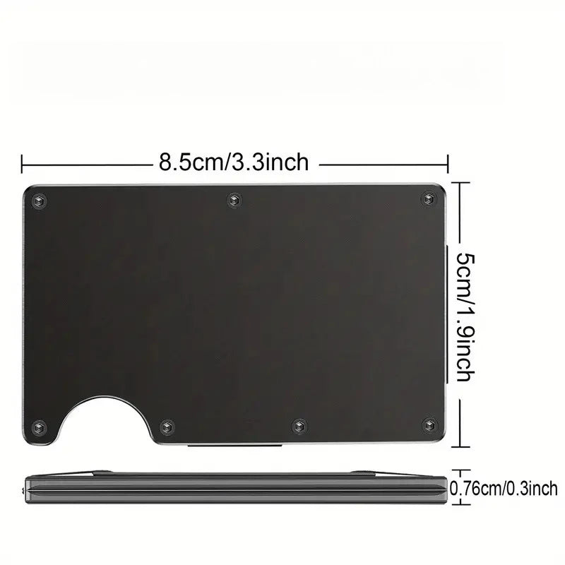 RFID Aluminum Card Holder Wallet - Slim Travel Purse