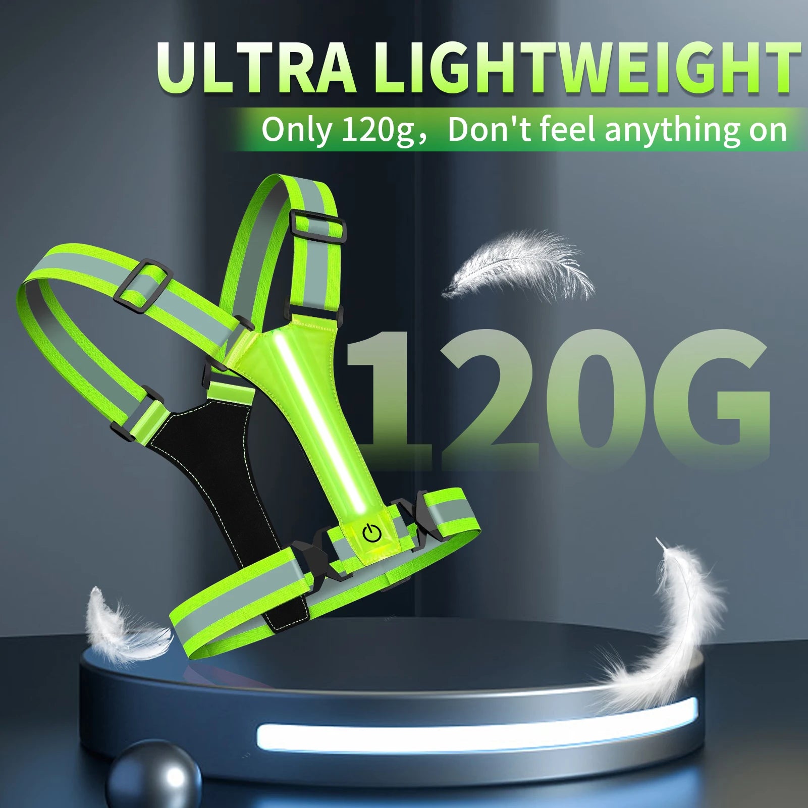 LED Reflective Running Vest