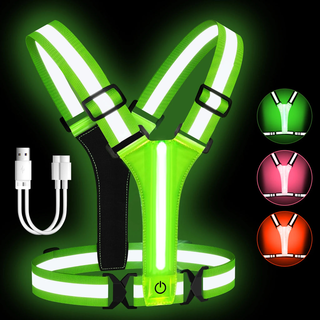 LED Reflective Running Vest
