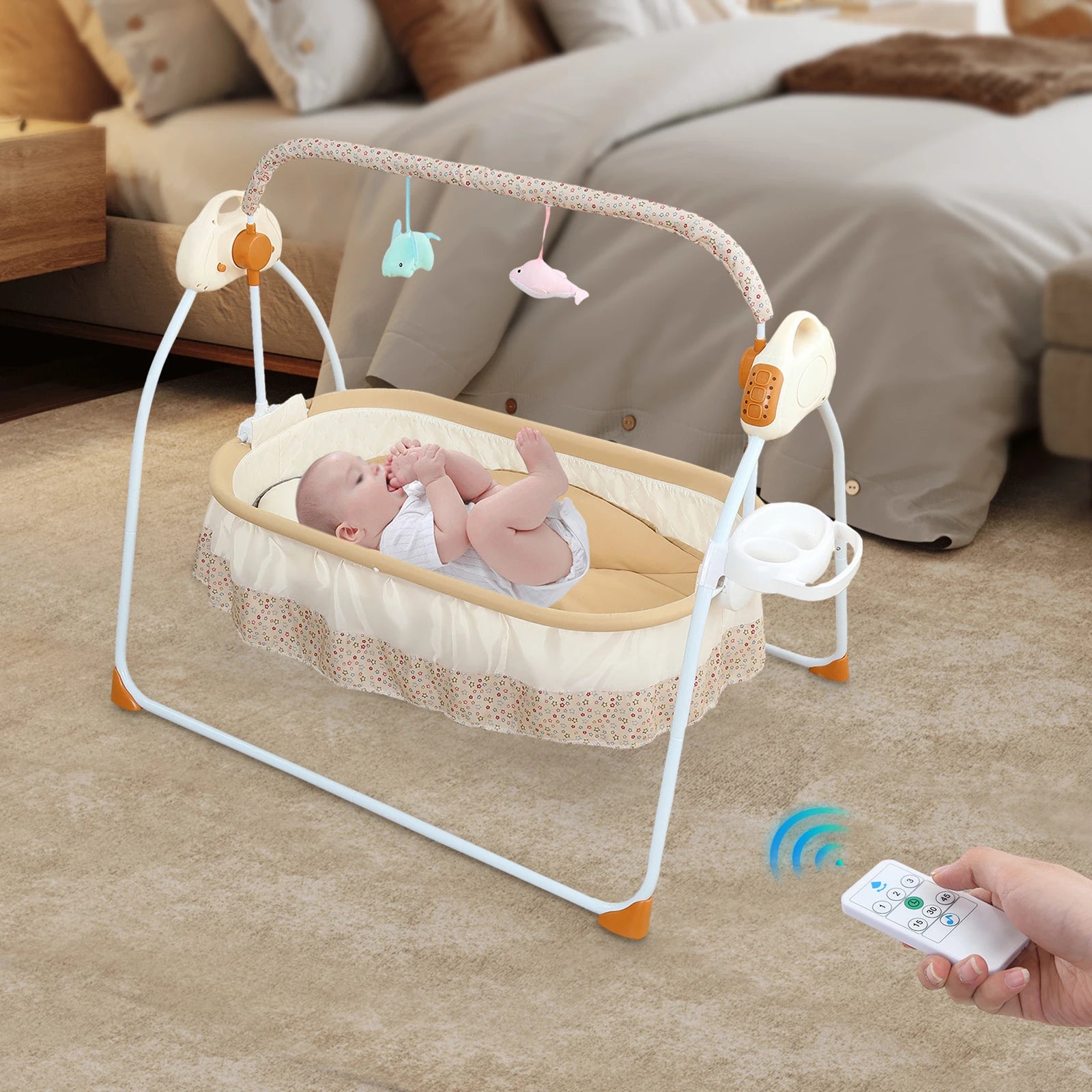 Bluetooth Baby Rocking Bassinet