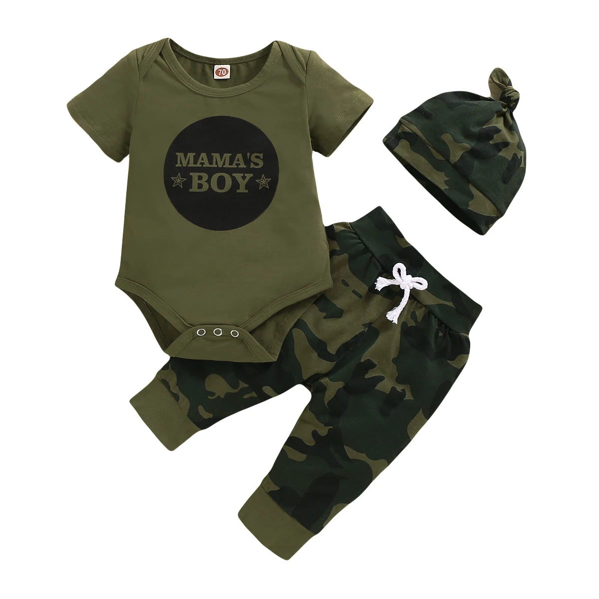 Camo Summer Set - Bodysuit, Pants & Hat
