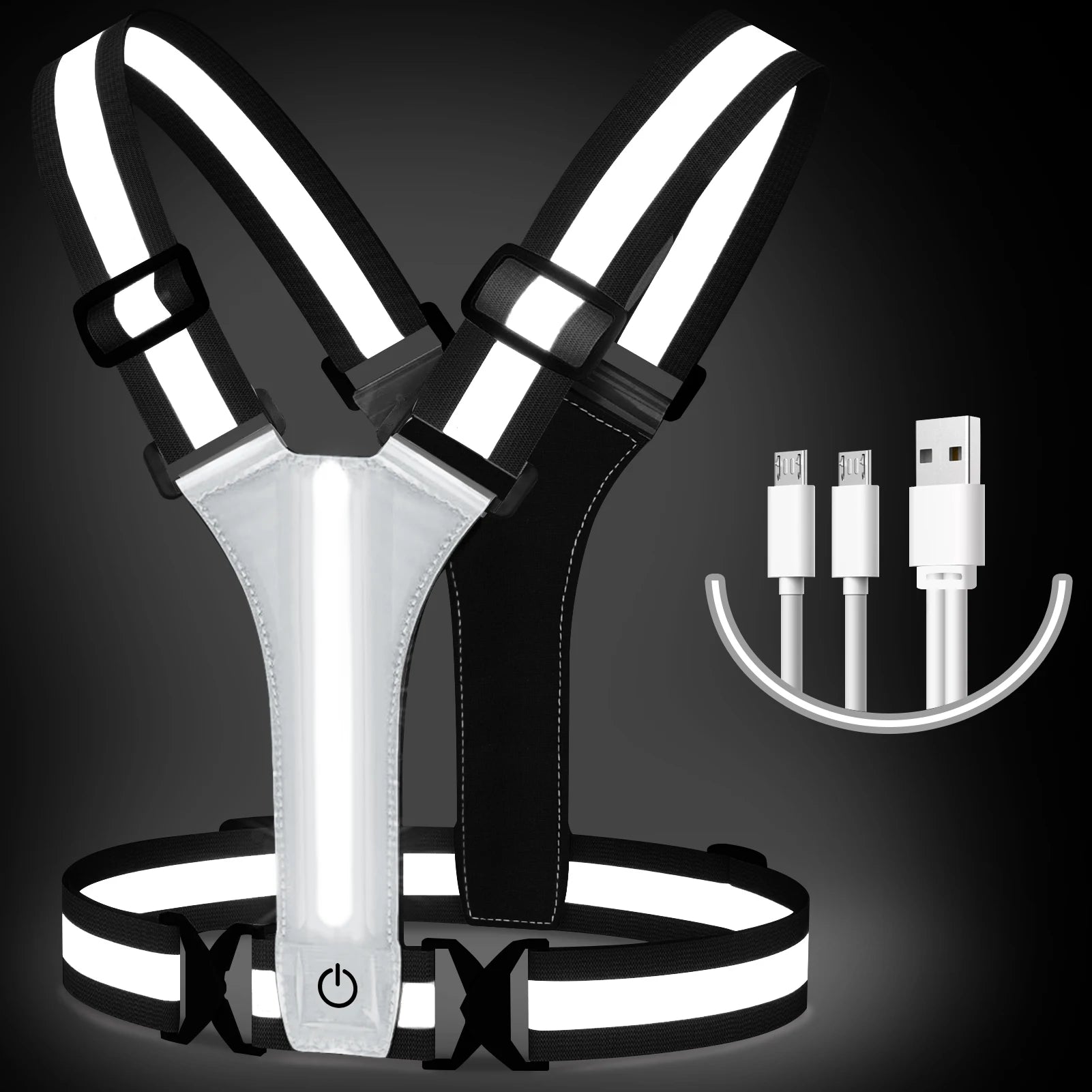 LED Reflective Running Vest