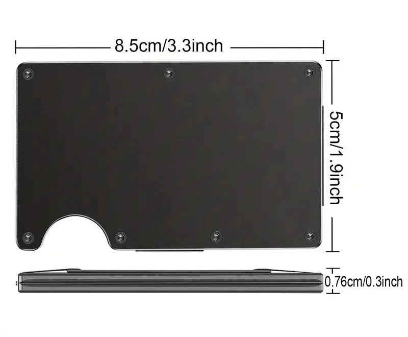 RFID Aluminum Card Holder Wallet - Slim Travel Purse
