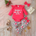 Baby Girl Letter Print Outfit Set