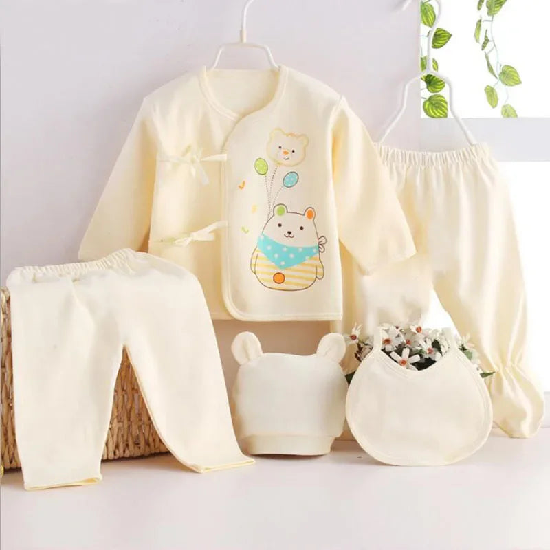 5-Piece Newborn Baby Clothing Set (0-3 Months)