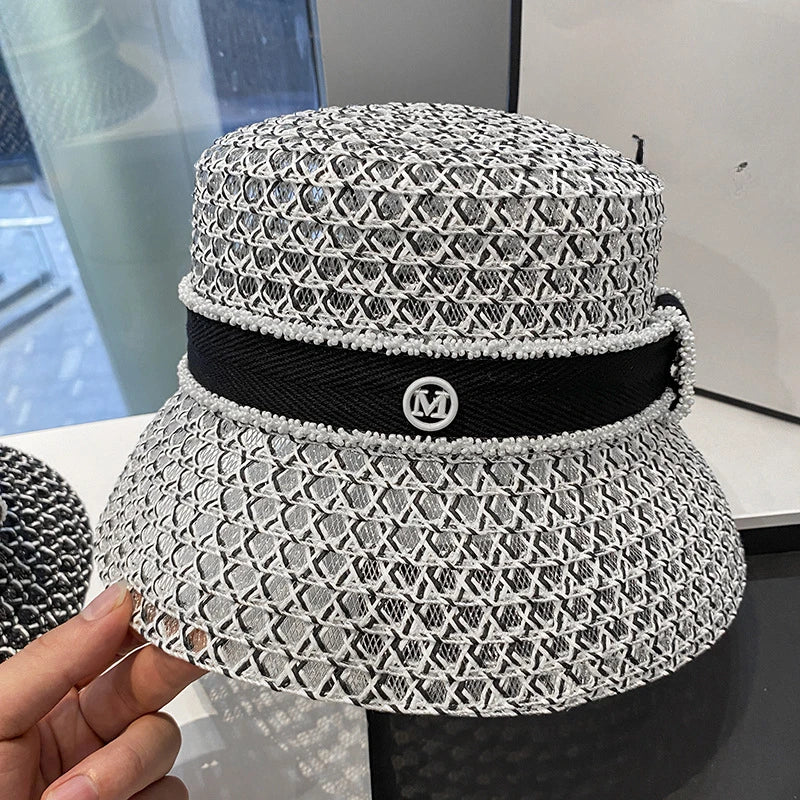 Women's Breathable Bucket Hat - Diamond Pattern Fisherman Hat
