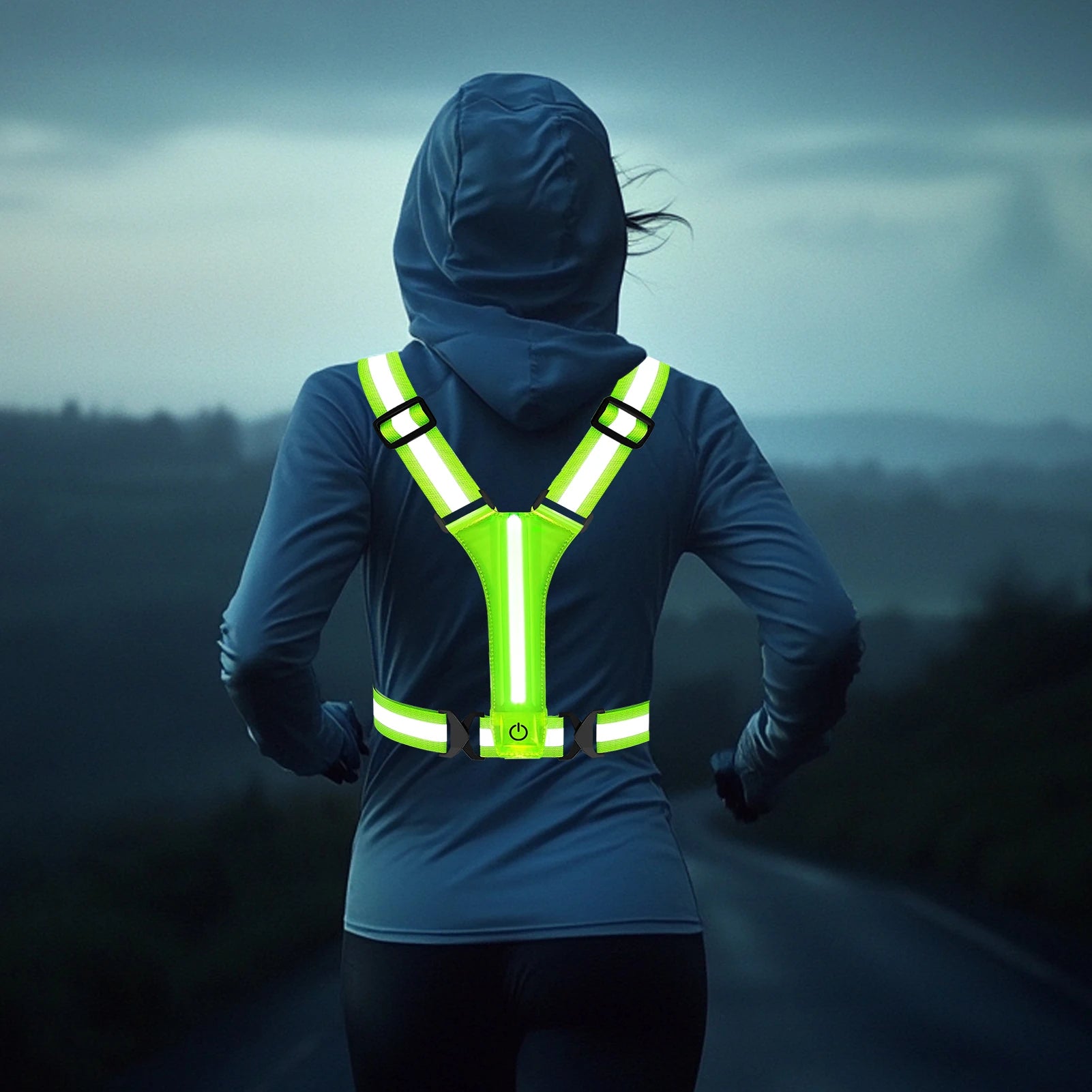 LED Reflective Running Vest