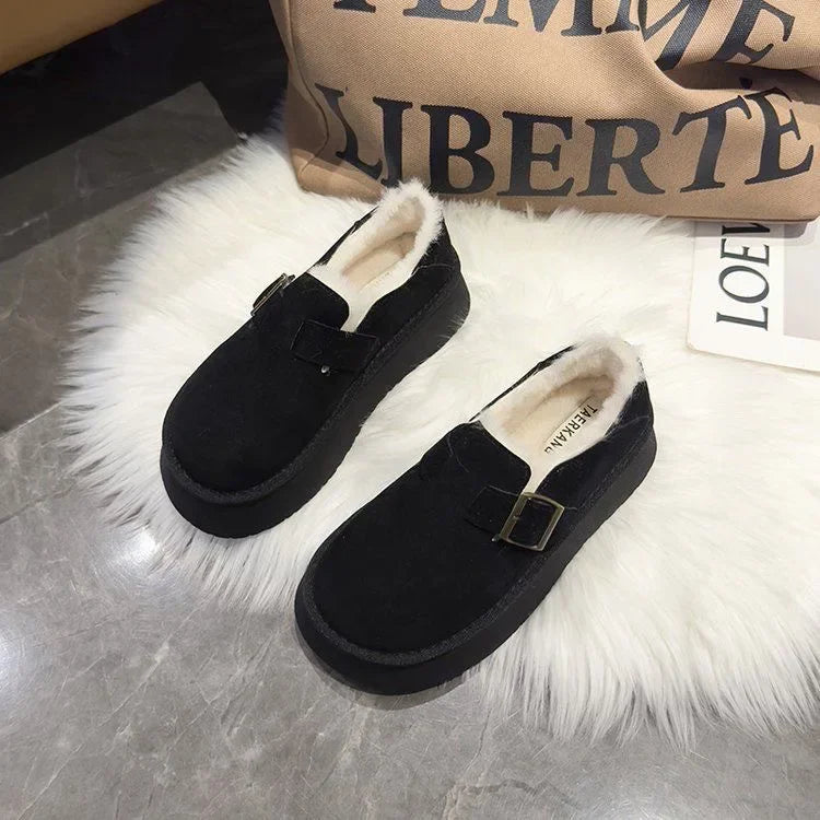 Women's Fur-Lined Winter Snow Boots - Warm & Anti-Slip