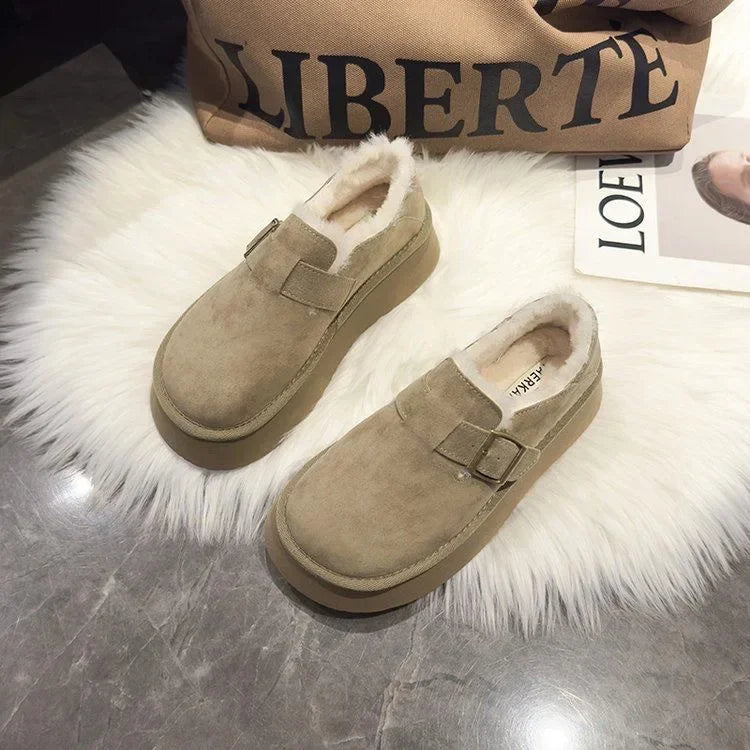 Women's Fur-Lined Winter Snow Boots - Warm & Anti-Slip