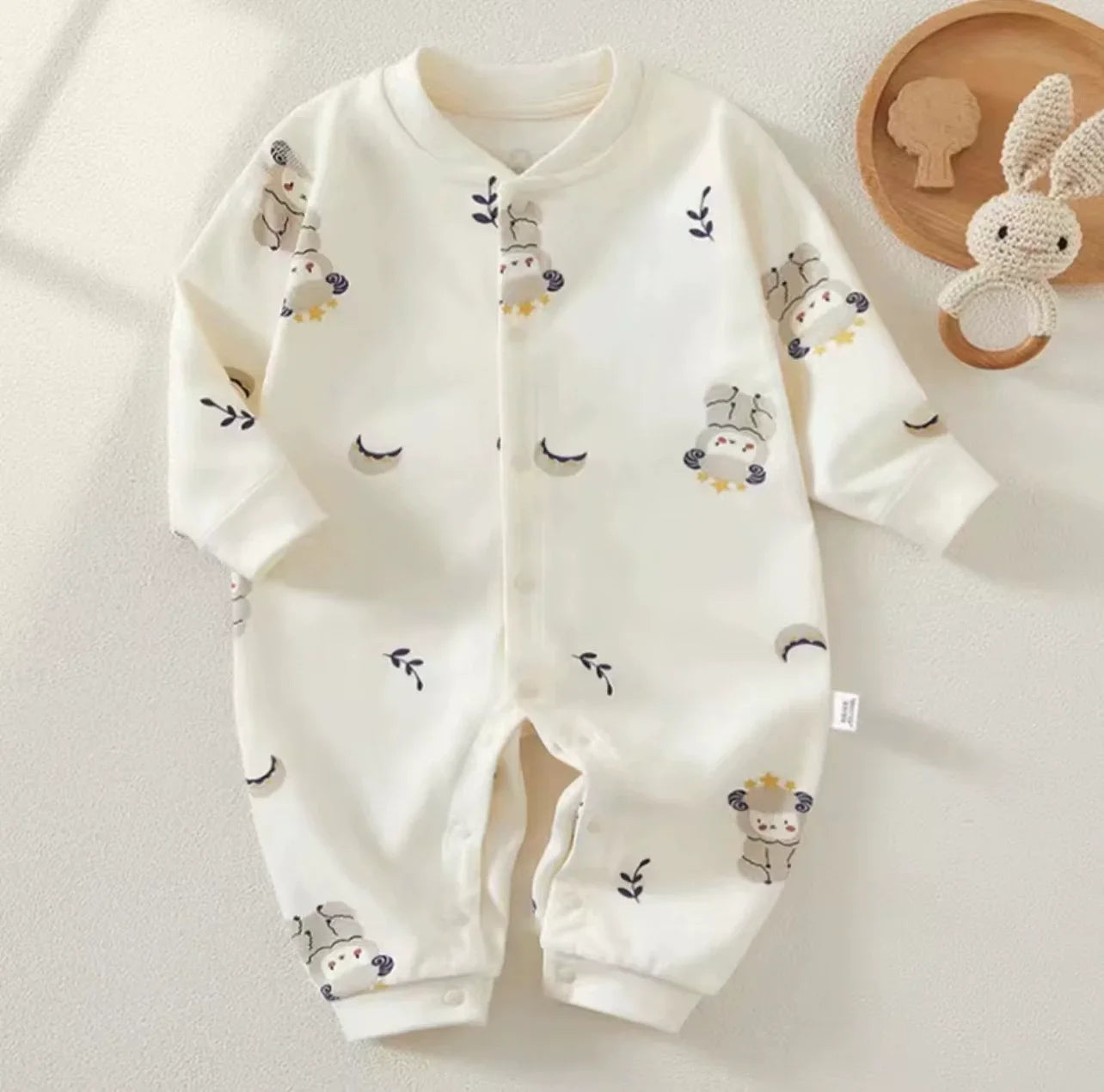 Cotton Baby Bodysuit - Long Sleeve Romper