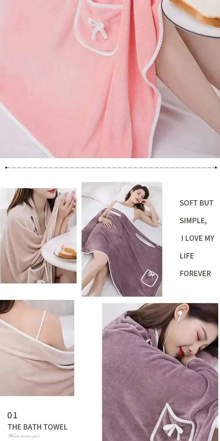 Women's Bath Towels 140*85Cm Fast Drying