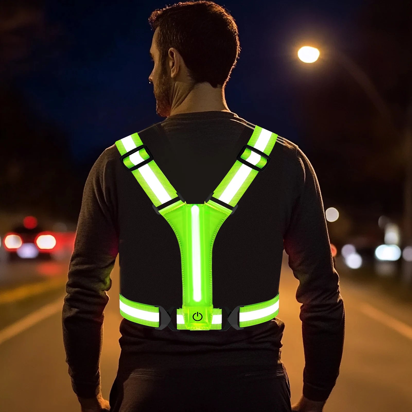 LED Reflective Running Vest