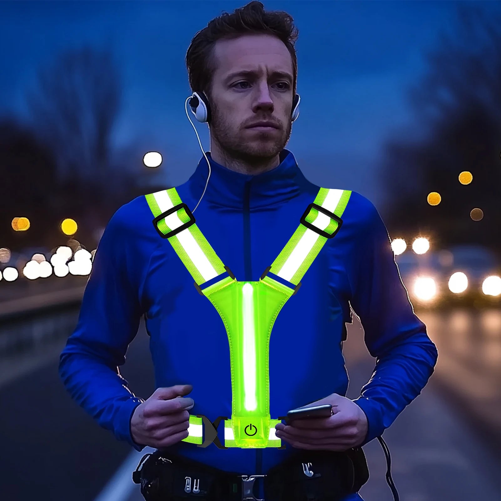 LED Reflective Running Vest