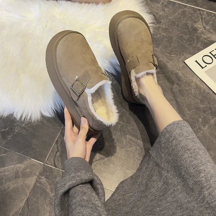 Women's Fur-Lined Winter Snow Boots - Warm & Anti-Slip