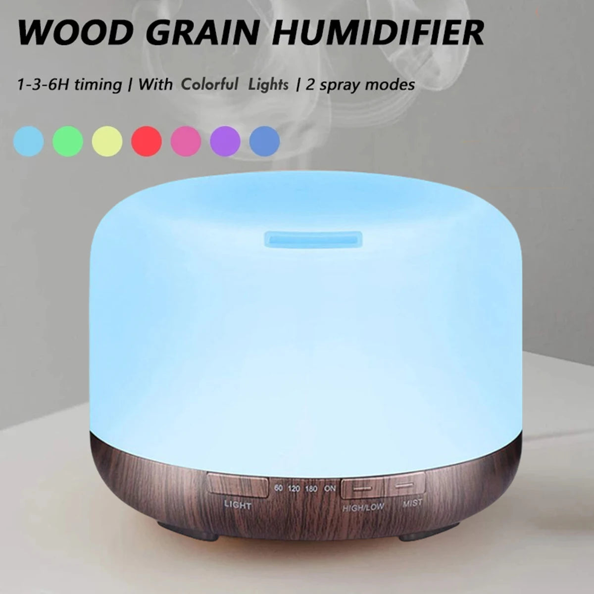 Wood Grain Aroma Diffuser Air Humidifier Essential Oil Machine