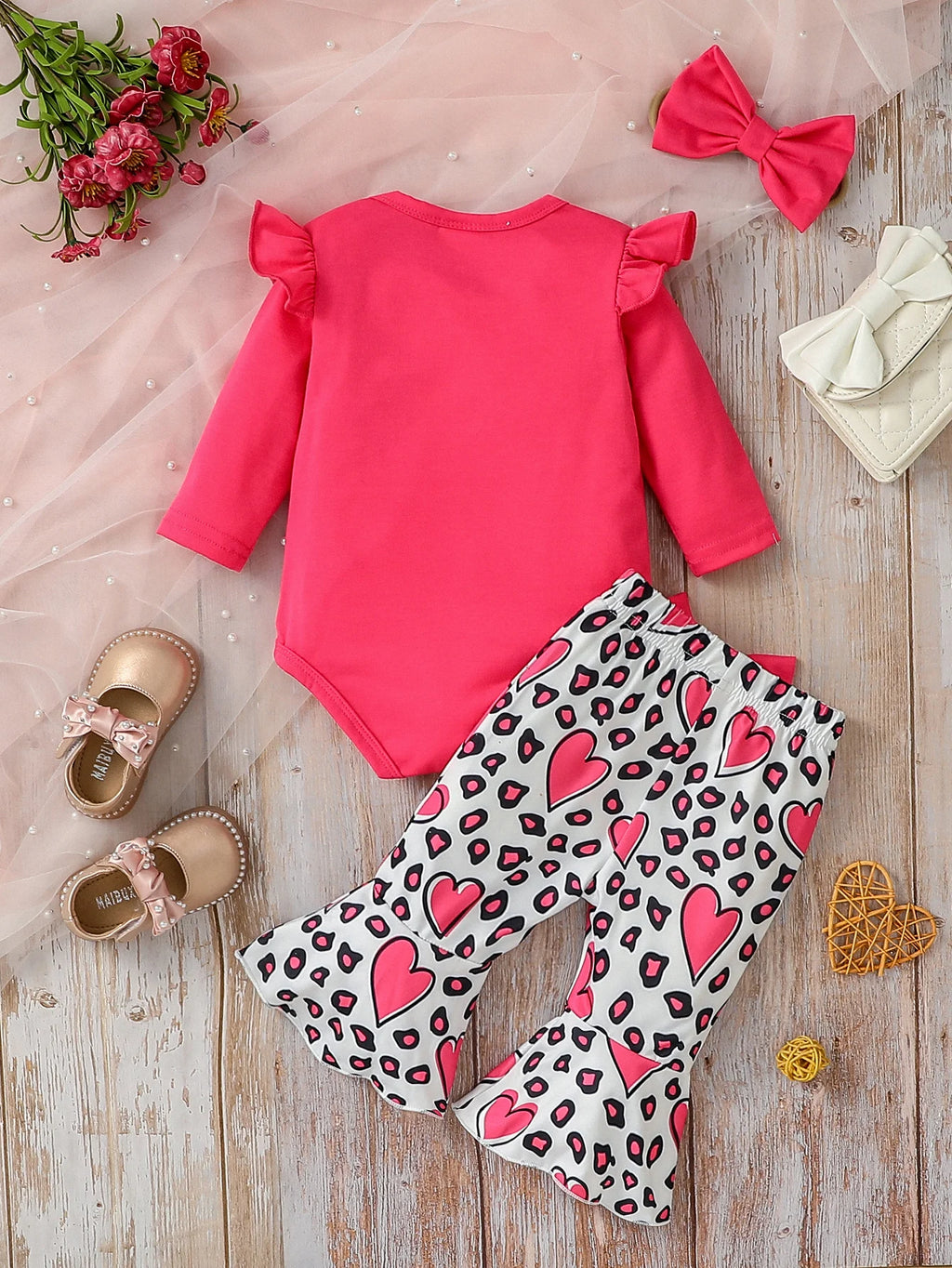 Baby Girl Letter Print Outfit Set
