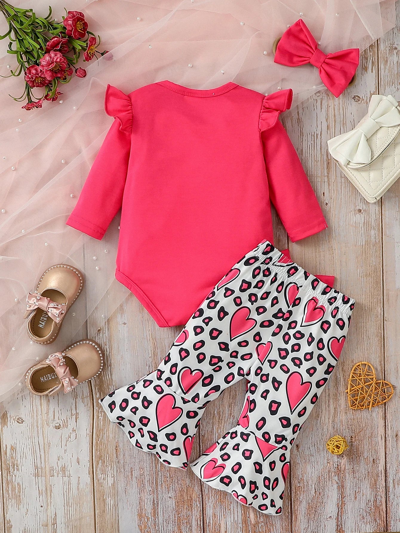 Baby Girl Letter Print Outfit Set