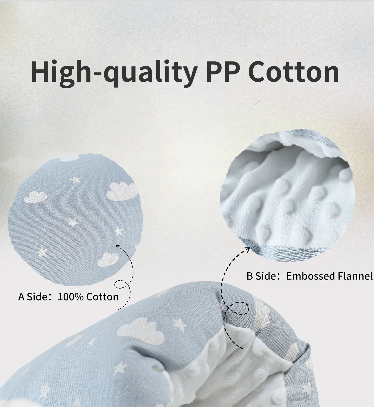 Baby Nursing Pillow - Pure Cotton Breastfeeding Arm Support