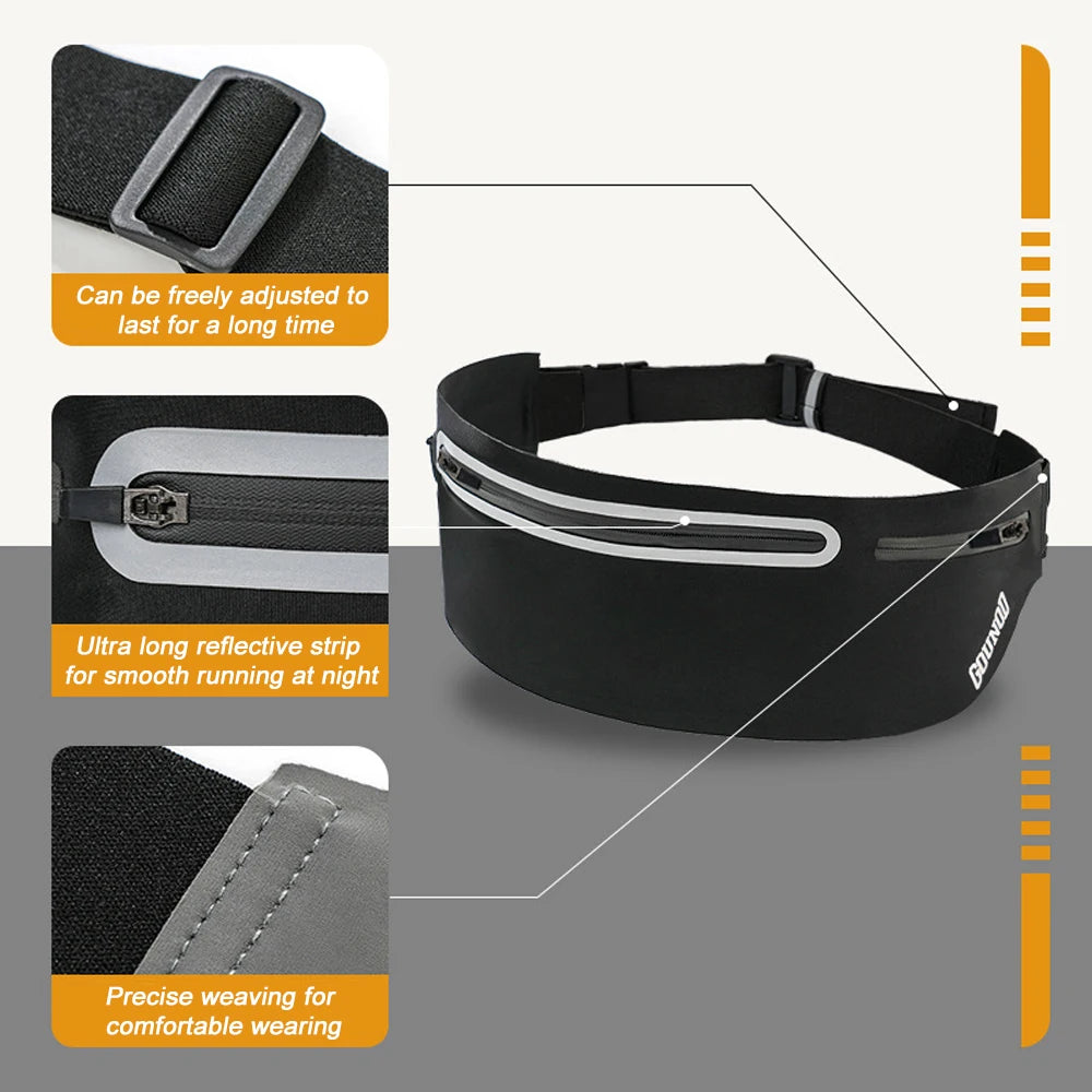 Slim Running Belt Fanny Pack - Phone Holder for Sports