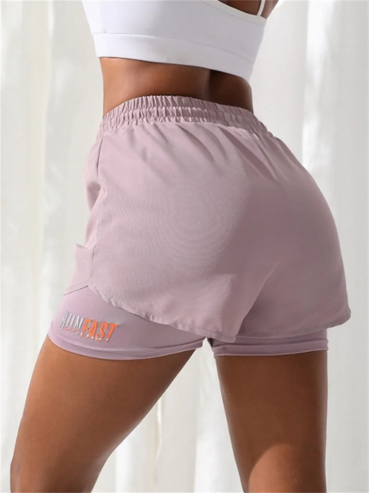 Women's High-Rise Yoga Shorts - 2-in-1 with Liner