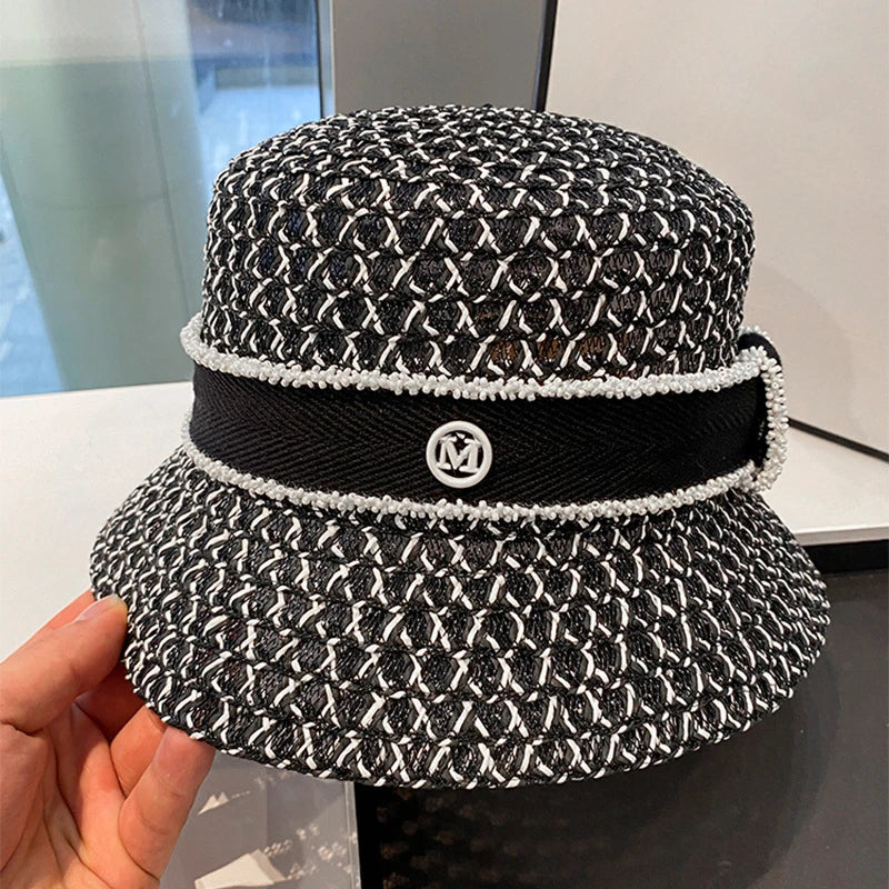 Women's Breathable Bucket Hat - Diamond Pattern Fisherman Hat