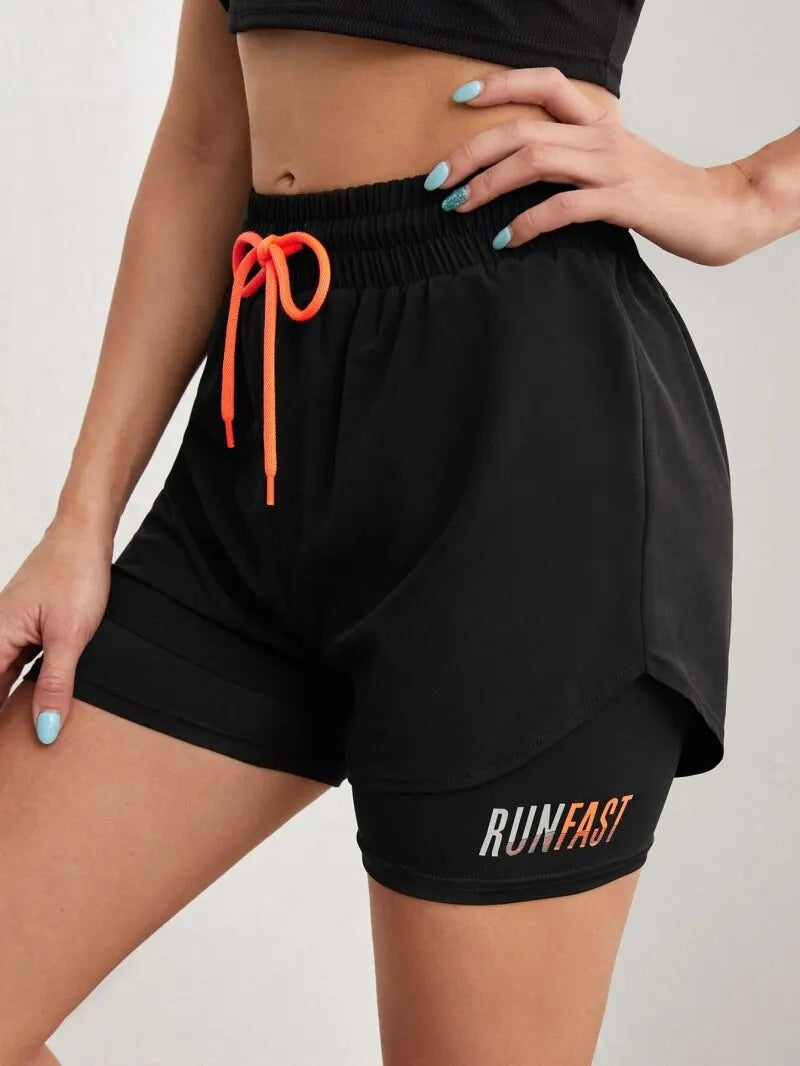 Women's High-Rise Yoga Shorts - 2-in-1 with Liner