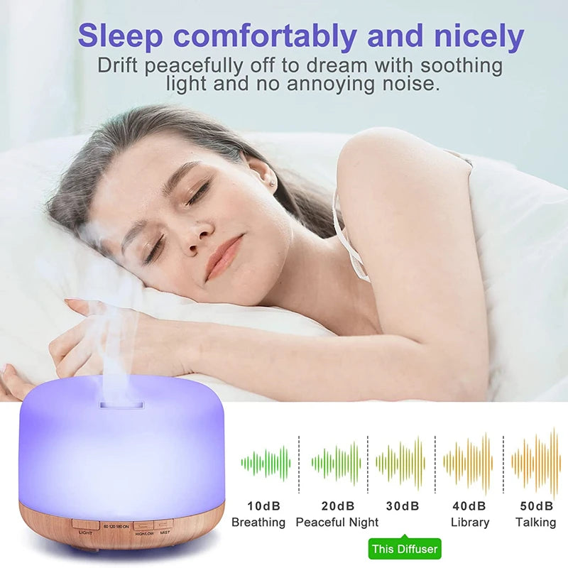 Wood Grain Aroma Diffuser Air Humidifier Essential Oil Machine