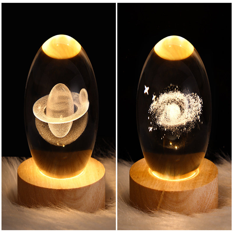 LED Galaxy Night Light - Crystal Ball Moon Lamp