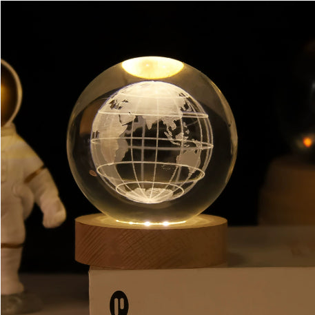 LED Galaxy Night Light - Crystal Ball Moon Lamp