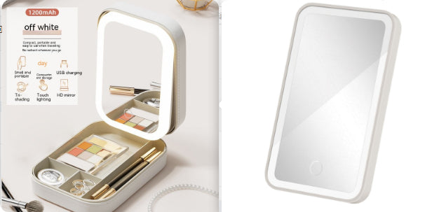 LED Makeup Storage Box with Mirror