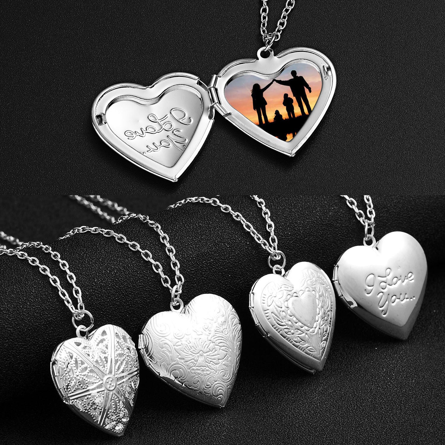 Personalized Heart Photo Necklace