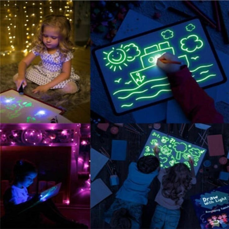 3D Magic Drawing Pad - Educational Light-Up Sketchpad for Kids