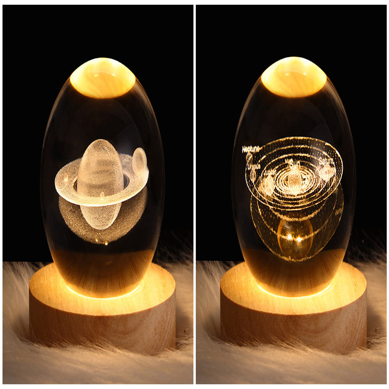 LED Galaxy Night Light - Crystal Ball Moon Lamp