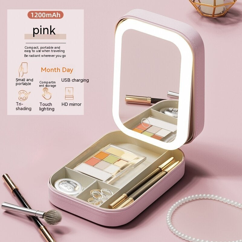 LED Makeup Storage Box with Mirror