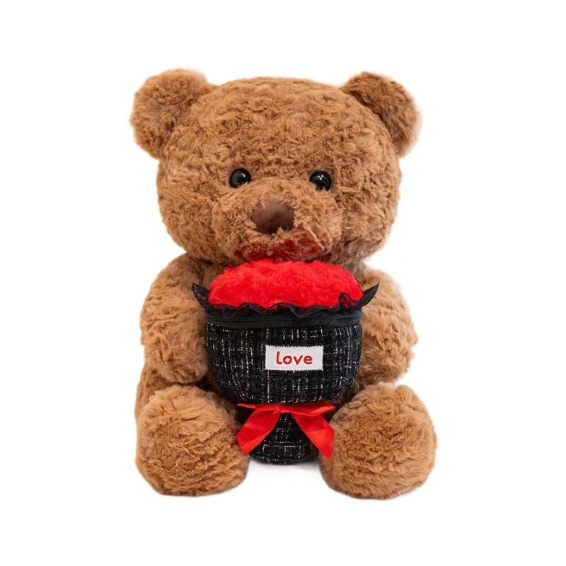 Valentine's Day Gift Bear Doll with Rose