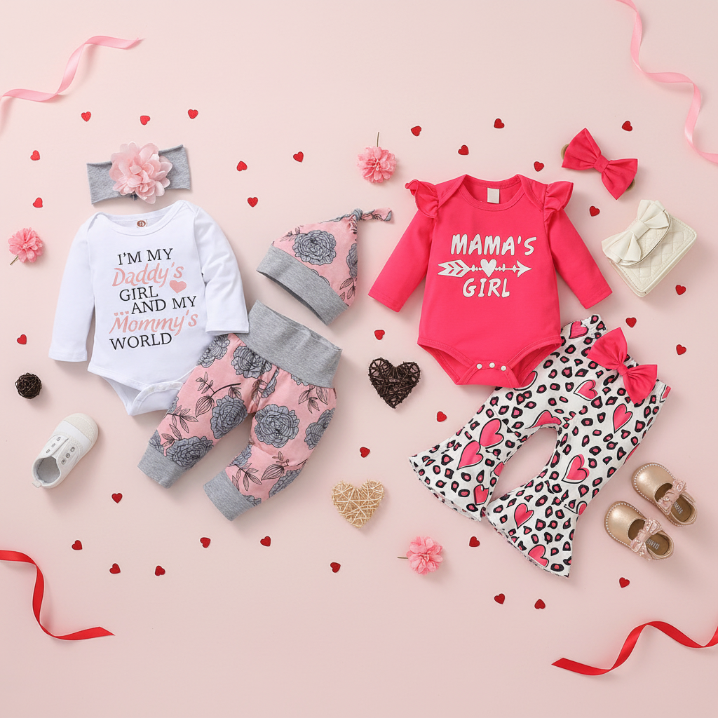 Valentine's Baby Girl Outfit Bundle